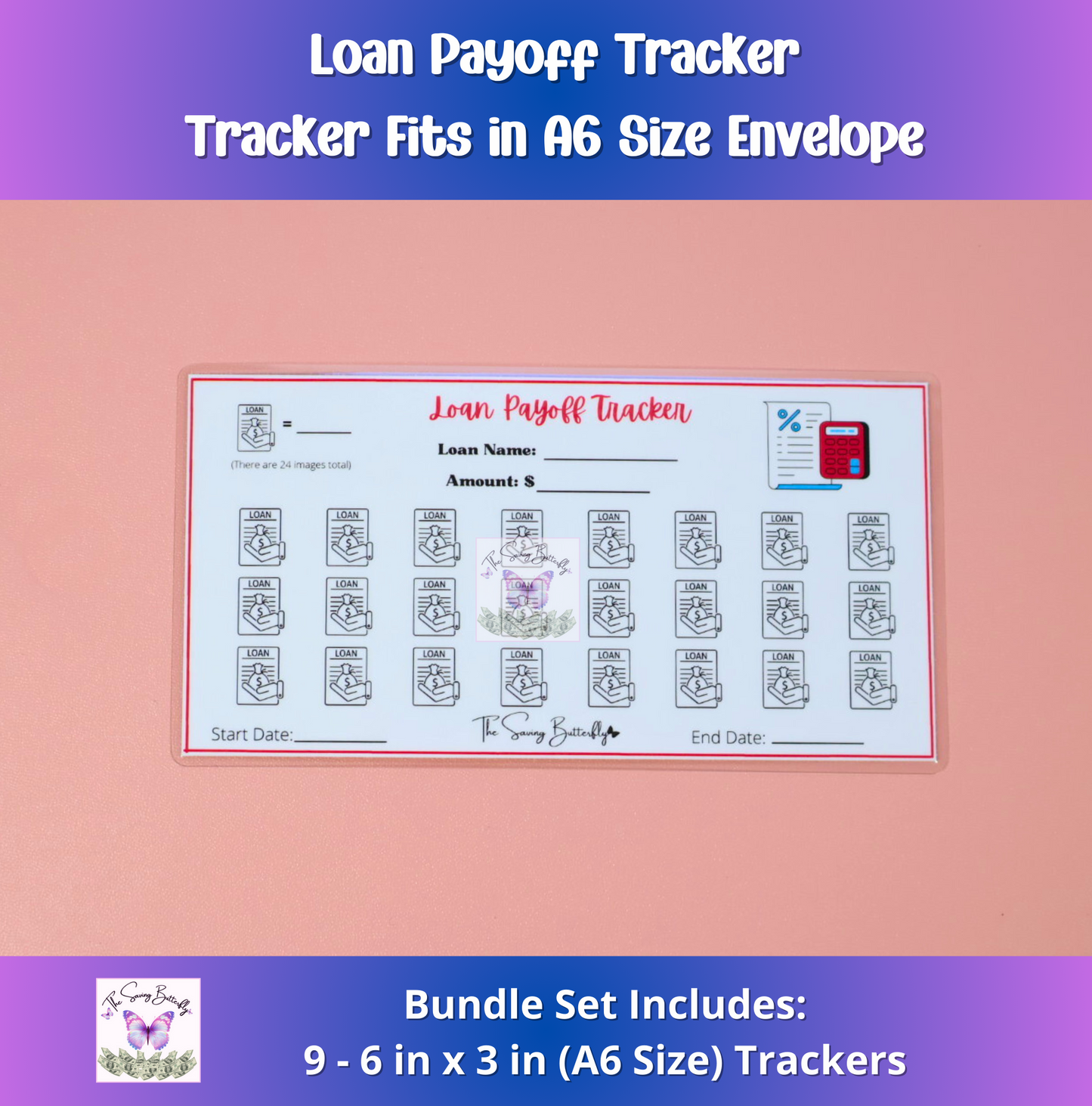 Debt Payoff Savings Tracker Bundle Set A6 Size