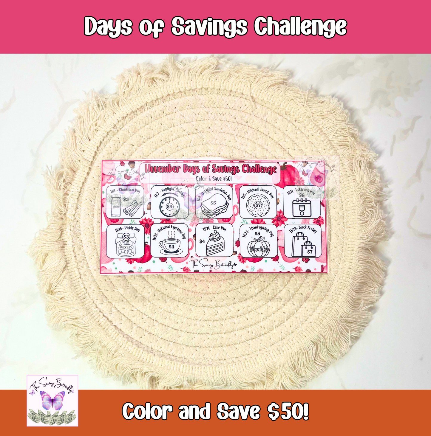 November 2025 Savings Challenge Bundle Set