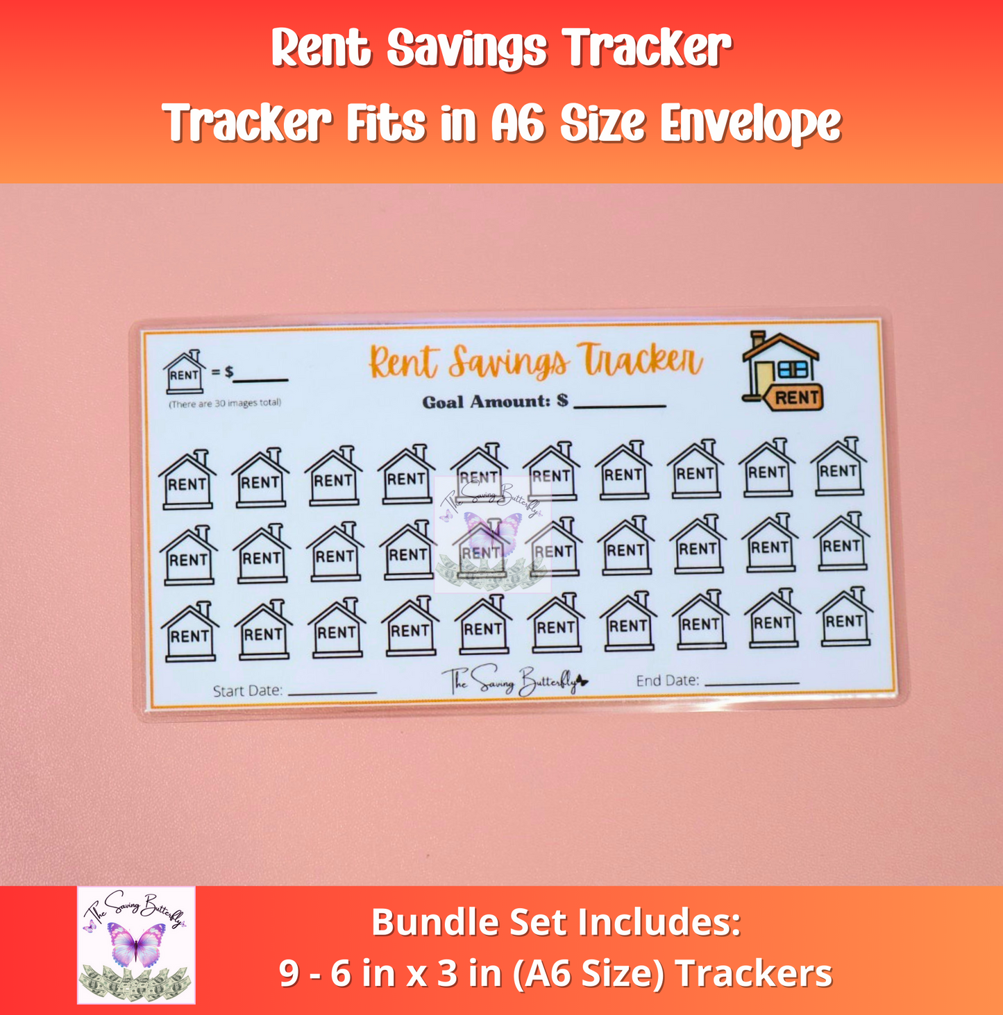 Household Savings Tracker Bundle Set A6 Size