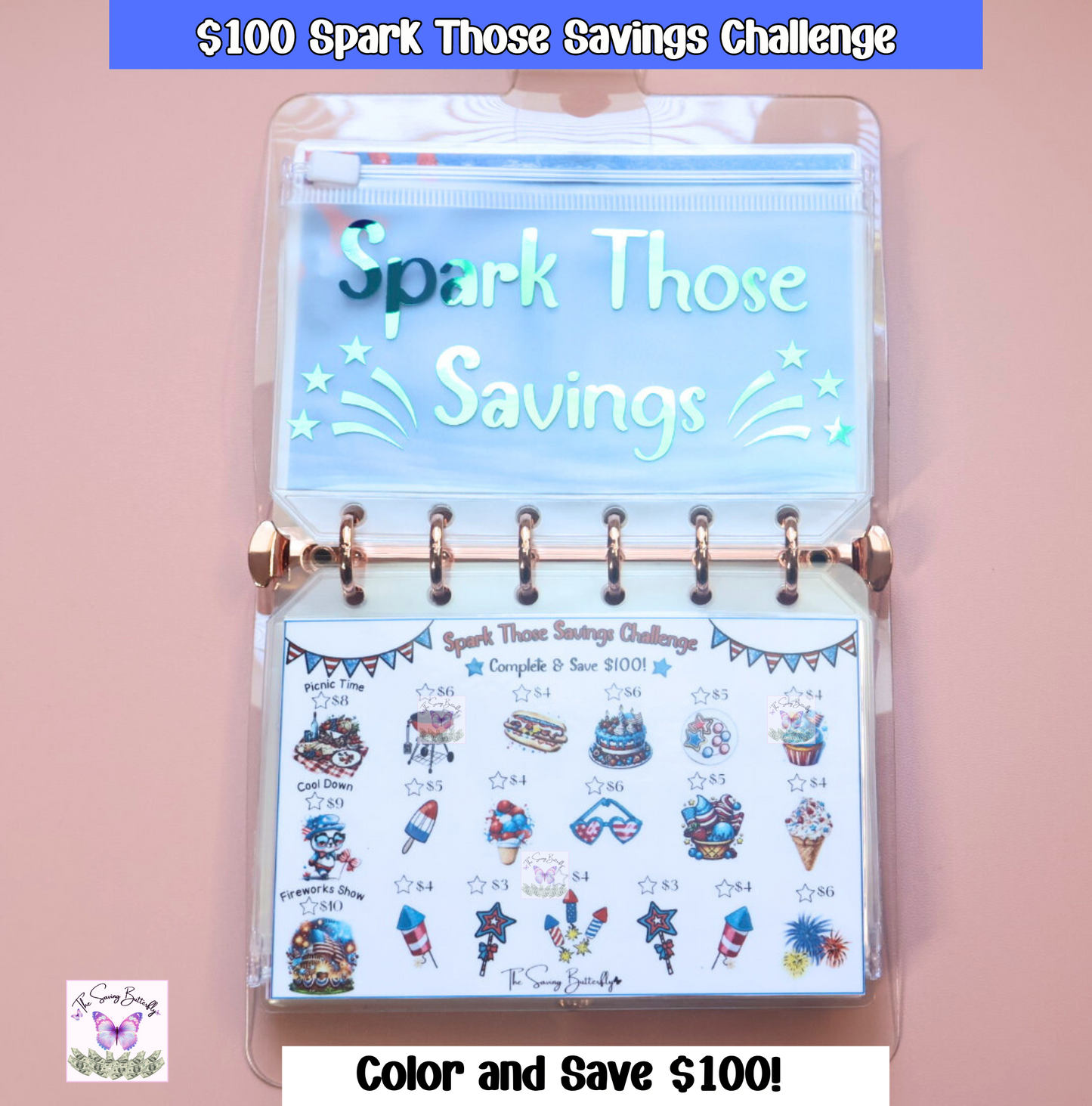 Mini Summer Savings Challenge Binder Set