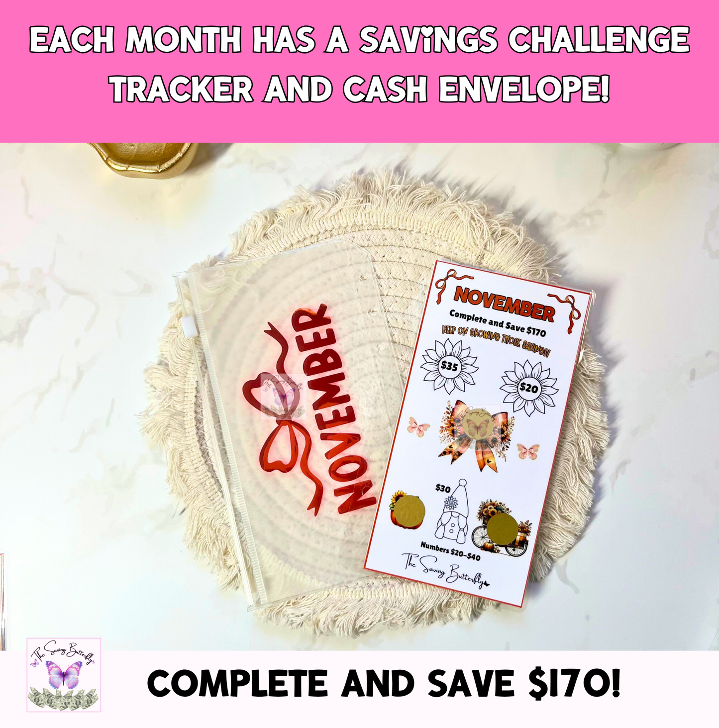 2026 Saving Butterfly Challenge Binder Set