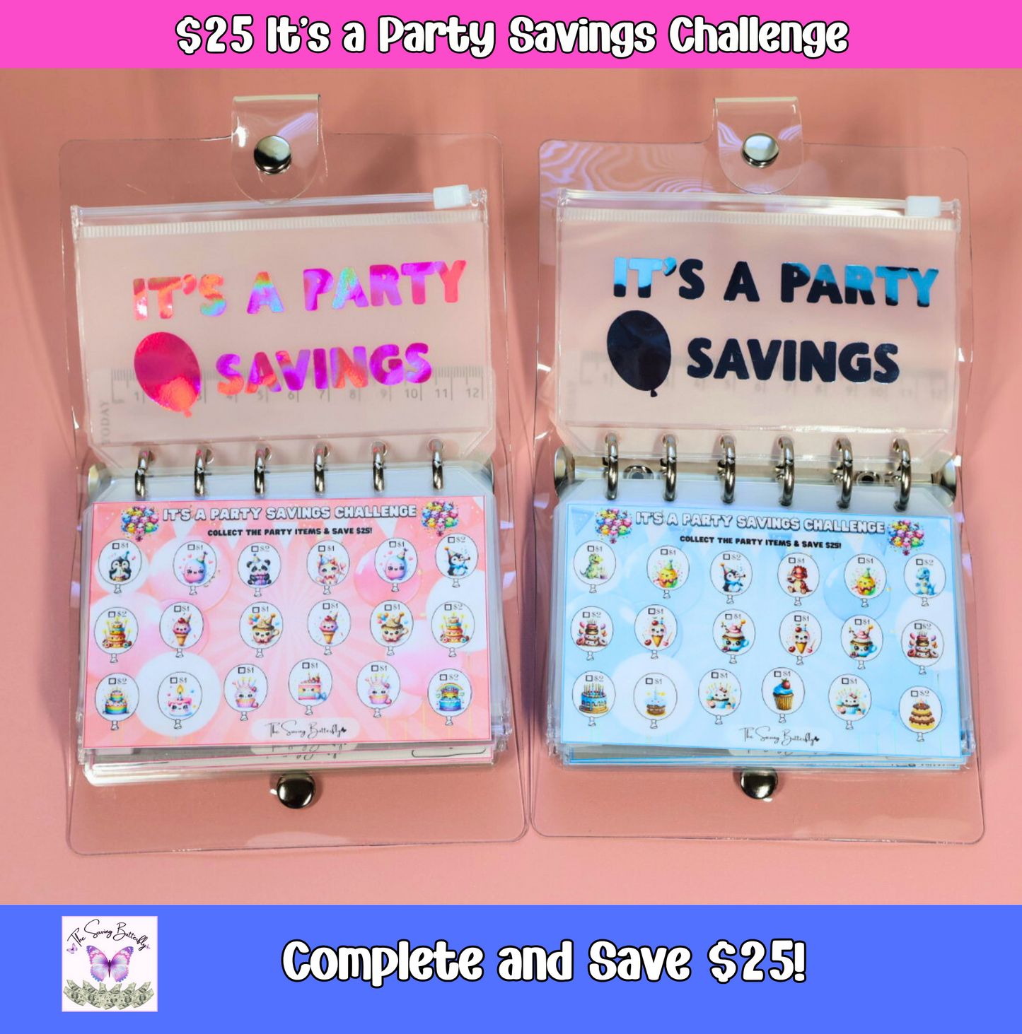 $200 Mini Kids Savings Challenge Binder Set