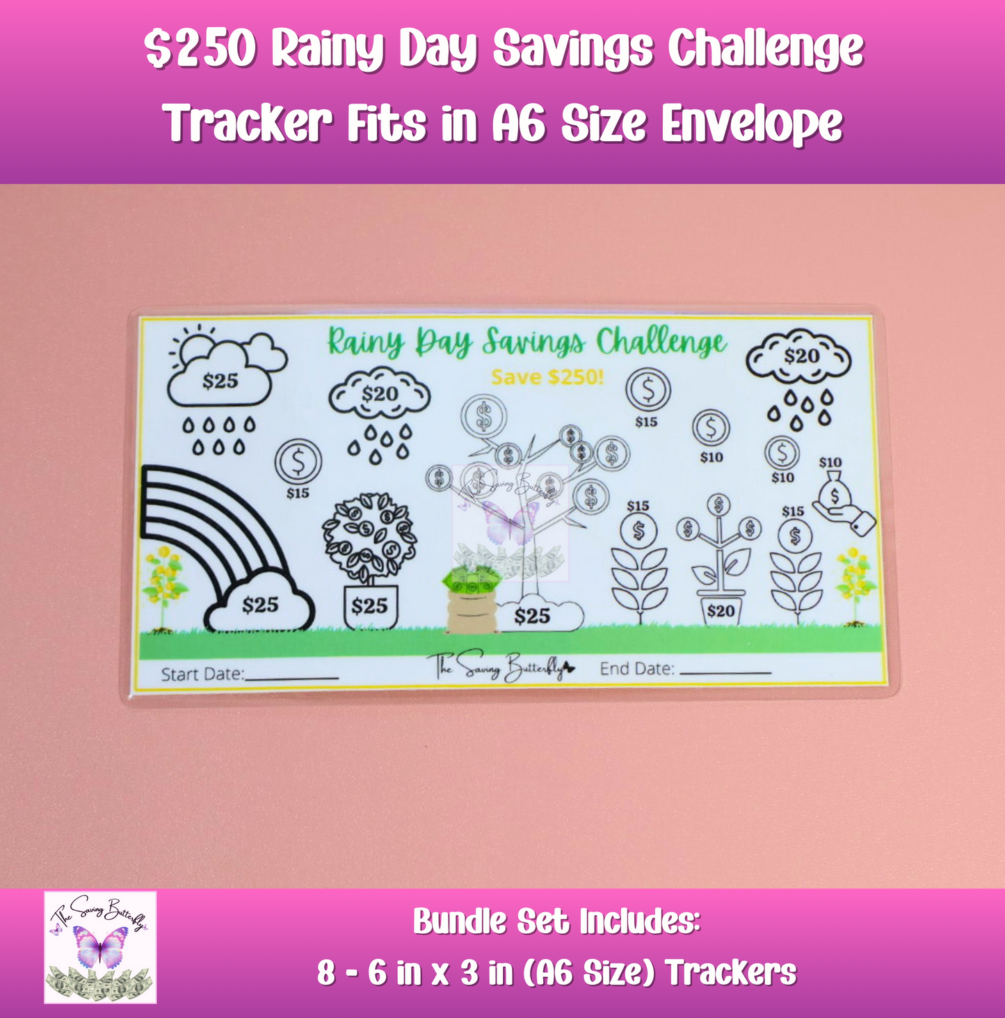 Invest Savings Challenge Bundle Set A6 Size