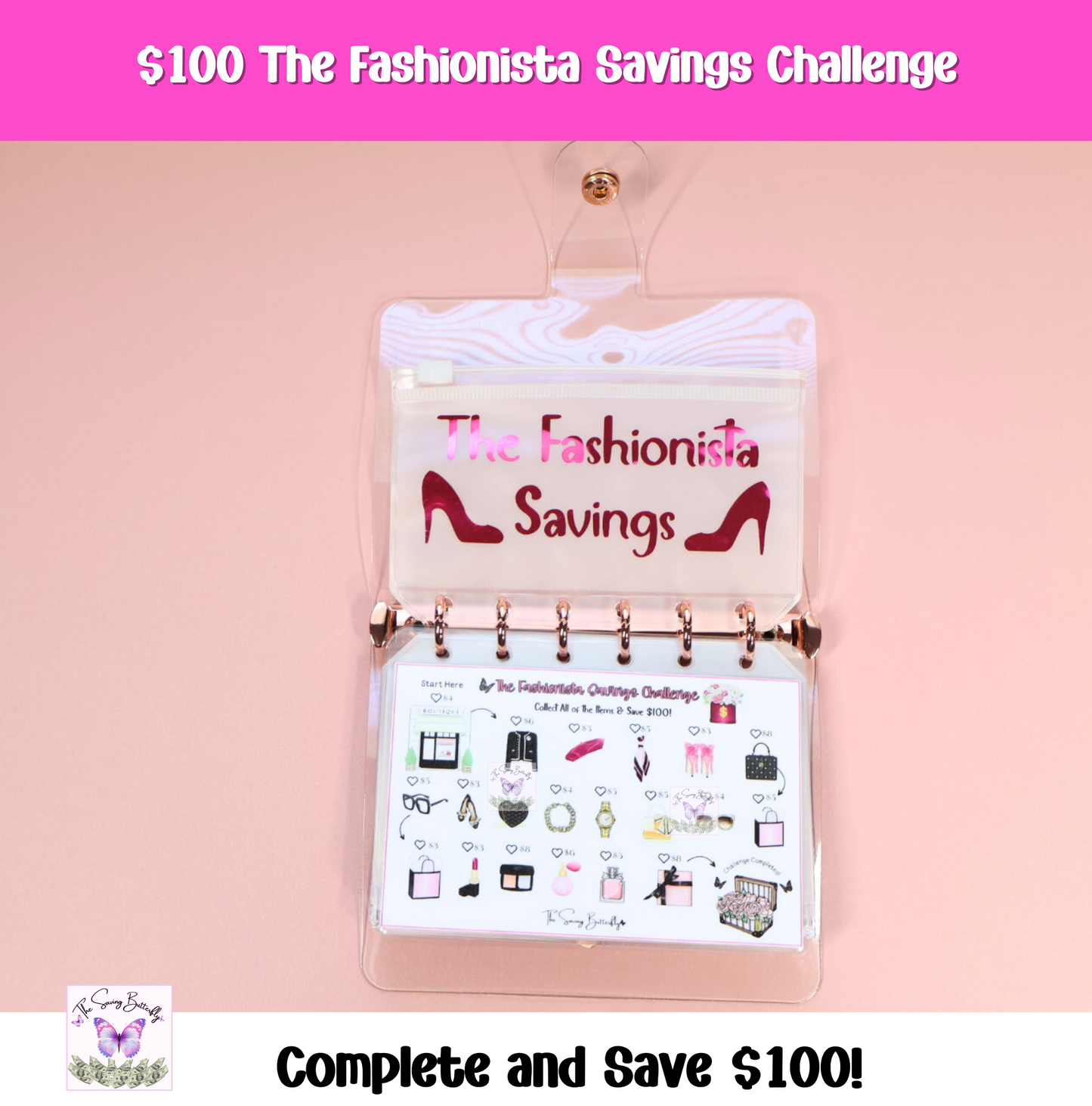 $500 Cute Saver - Mini Savings Challenge Binder Set