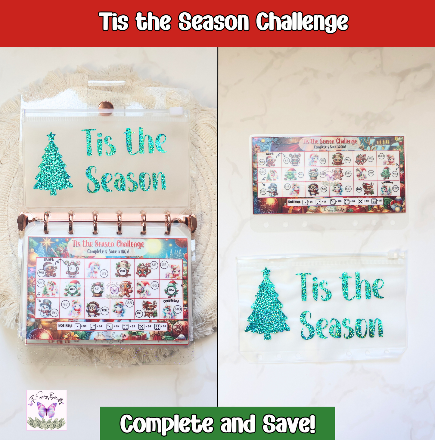 Christmas Savings Challenge Binder Set