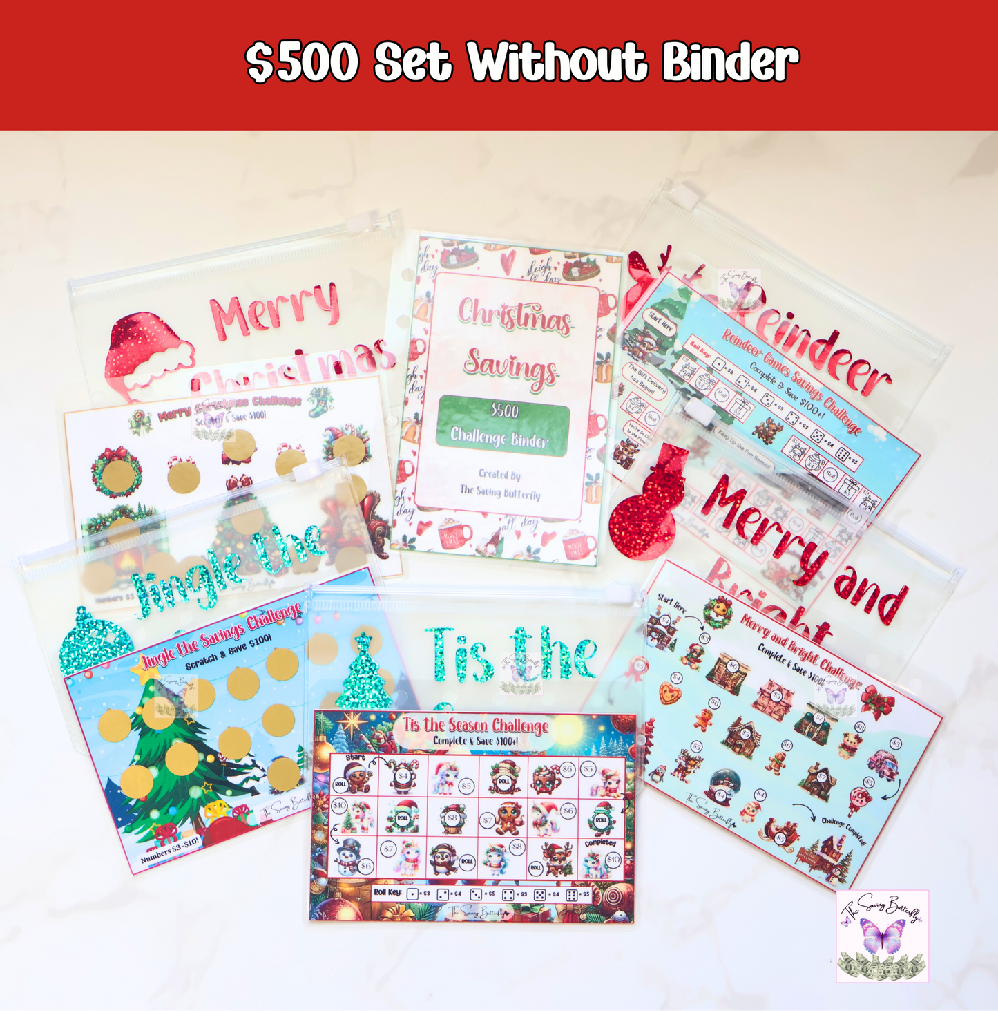 Christmas Savings Challenge Binder Set