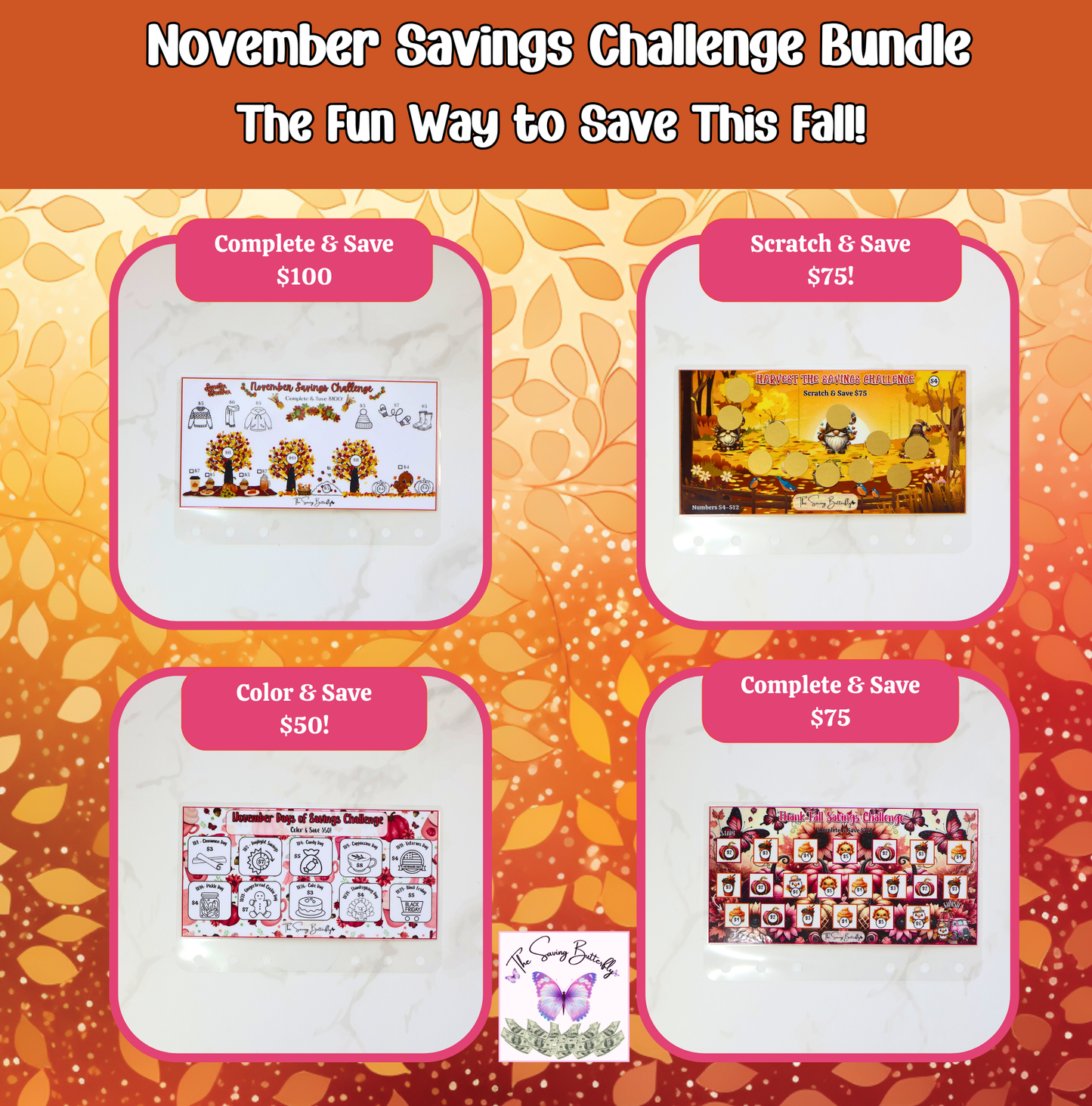 November Savings Challenge Bundle Set