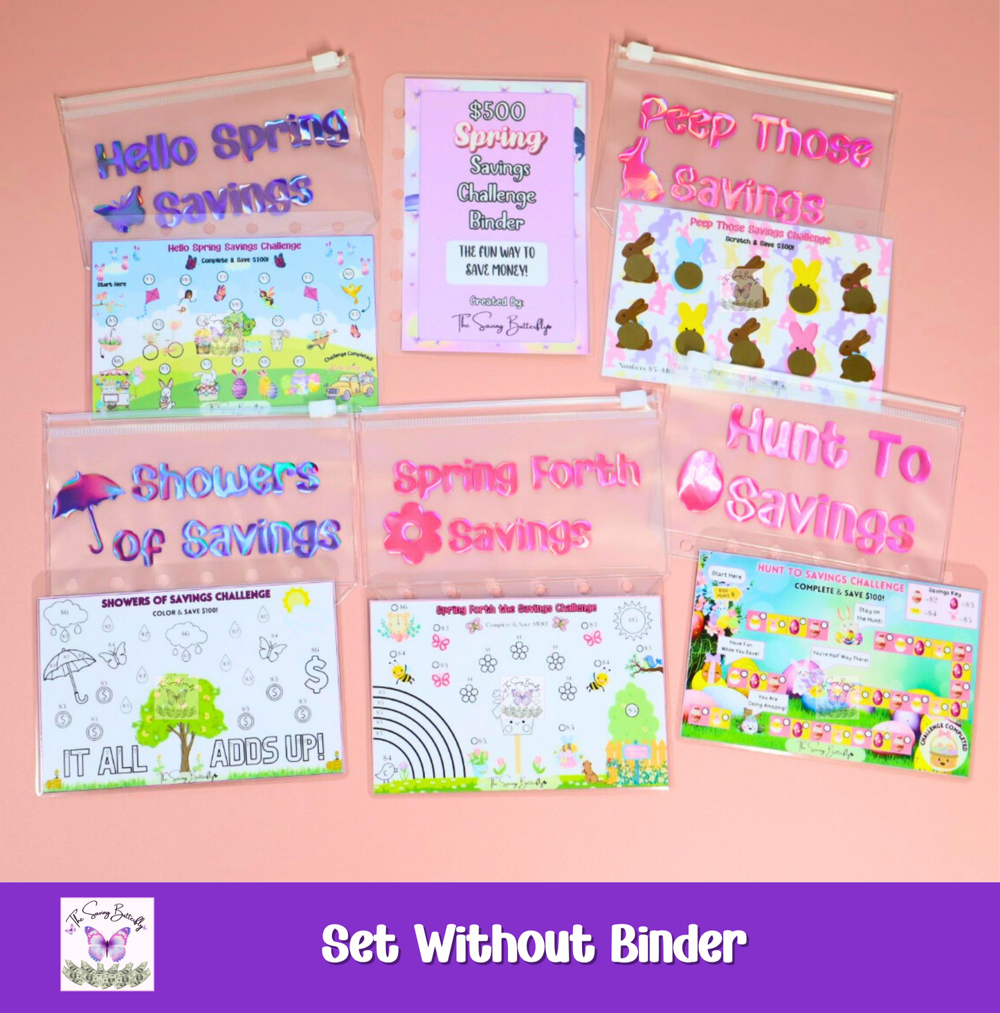 $500 Mini Spring Savings Challenge Binder Set