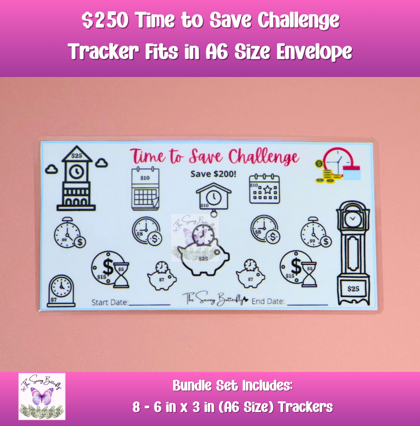 Invest Savings Challenge Bundle Set A6 Size